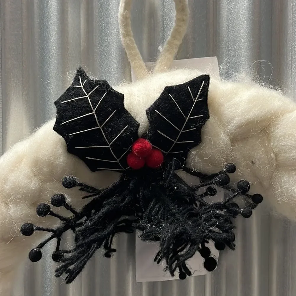 Williams Sonoma felt Christmas wreath